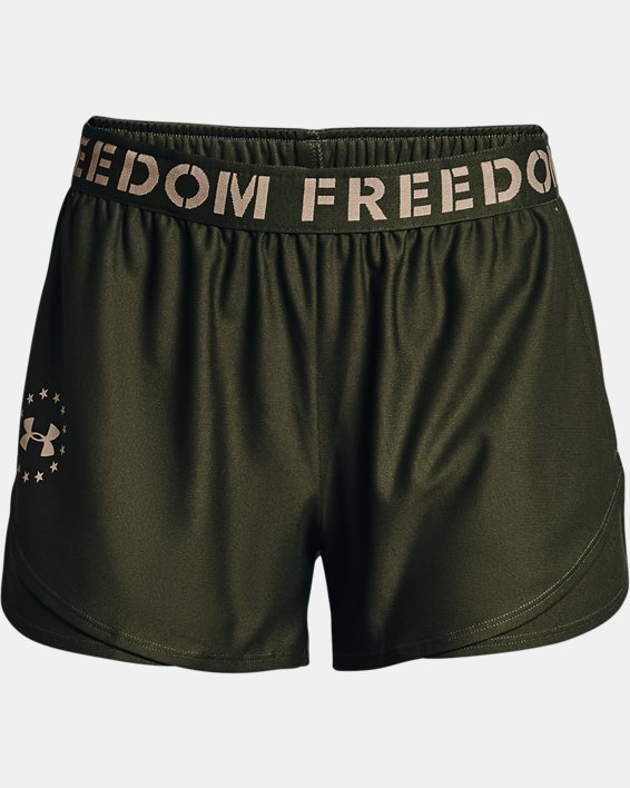 Women's UA Freedom Play Up Shorts, Green, pdpMainDesktop image number 4